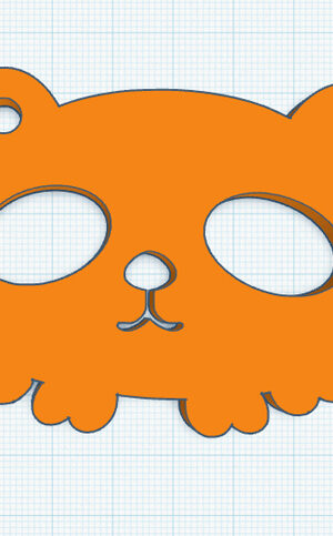 STL Diseño 3D llavero defensa personal Oso Chill